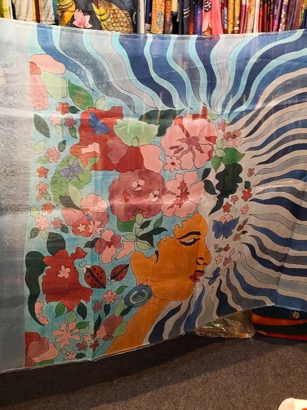 Pure Organza Hand Painted Saree