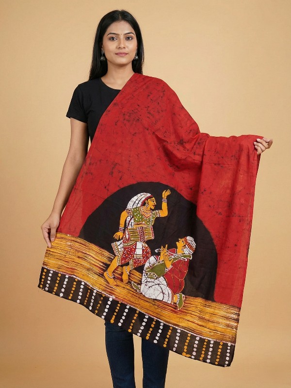 Hand painted thick cotton shawls